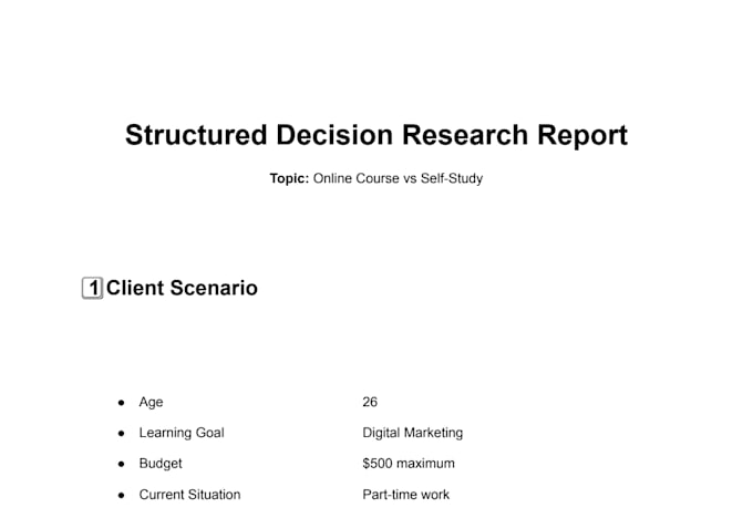 do indepth research and analysis report